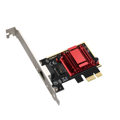 Single Port PCI Express 2.5G Lan Card for PC RT8125B RJ45 PCIe1x Ethernet Controller FCC CE Support