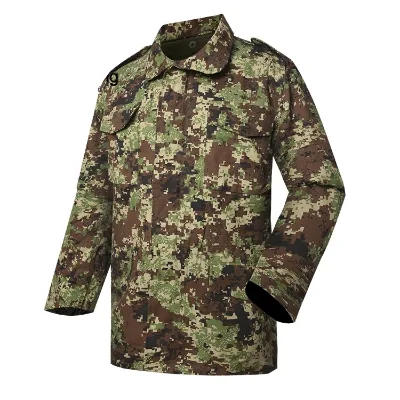 Custom CF08 Winter Camouflage Reversible Breathable Woven Fleece Tactical Jacket for Outdoor Hiking Camping