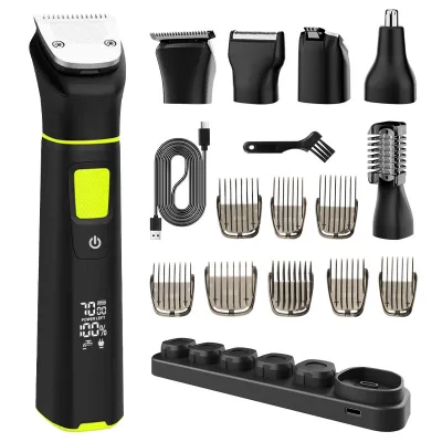 Men's 6-in-1 Hair Trimmer Water Washed, Home Electric Scissors, Shavers, Nose Hair Clippers, Carving Hair Trimmer