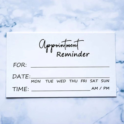 Reminder Cards for Beauty Makeup for Customer Appointment Reminder Cards Restaurant Supplies Reservation Cards