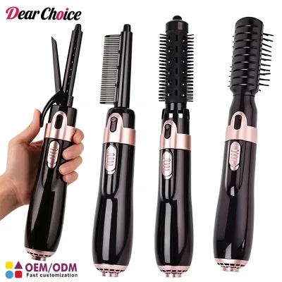 Hot Air Brush One Step & Volumizer Styler Ionic Ceramic Heated Round Salon Home Use Hair Styling Hair Curler