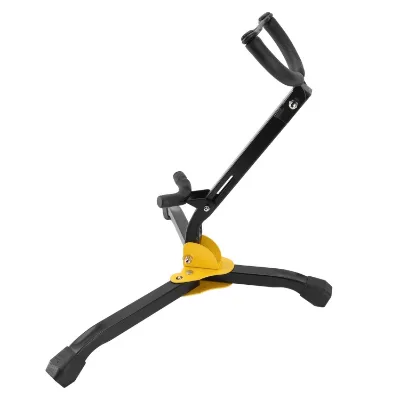 Folding Saxophone Stand Portable Alto Tenor Sax Holder Rack for Display with Adjustable Metal Triangle Base