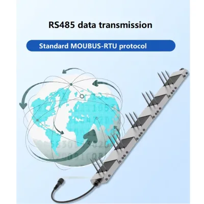RS485 DATA TRANSMISSION MULTI LAYERS and MULTI PARAMETERS INTERGRATED SOIL SENSOR MOISTURE TEMPERATURE EC SALINITY NPK TESTER