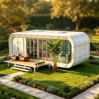Spacious Luxury Modern Prefab Apple Cabin Container Houses Creates Comfortable Movable Living Space for Countryside Hotels