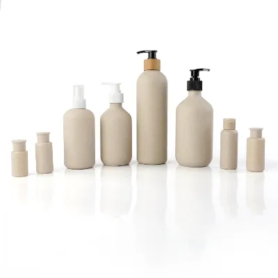 Cosmetic Plastic Shampoo Lotion Spray Wheat Straw Biodegradable Bottle Squeeze Neck Cream Tubes Facial Cream Container