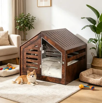 Custom Logo Wood Cat Cave House, Ventilated Indoor Pet Cat Condo Shelter Bulk Supply