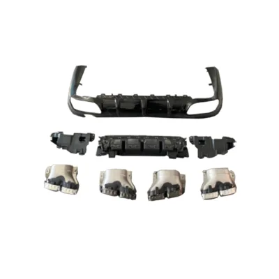 High Quality Mercedes-Benz CLS Class C257 to CLS63 Upgrade Rear Diffuser with Exhaust Tips Bolt-On New Car Accessory