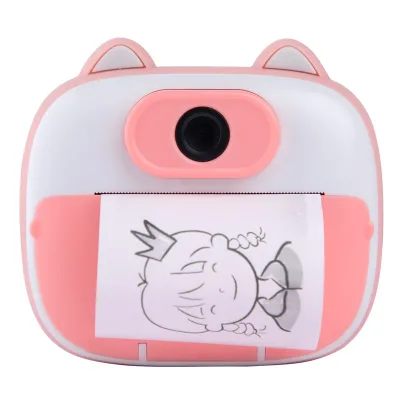 2021 New New Cartoon Design 2Inch Screen 1800W Kids Camera Mini Kids Photo Printer Video Instant Camera As Child Toy Gift