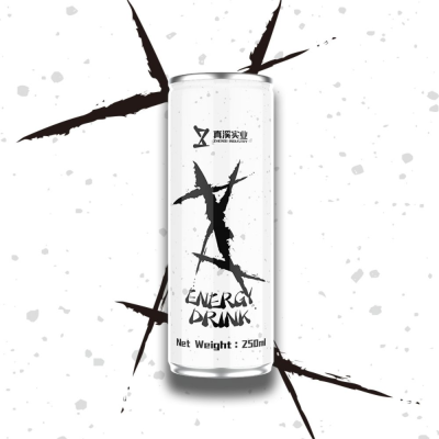Custom Layout Label Low Sugar 500ml Canned Energy Drink for Sale