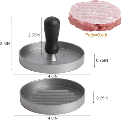 Meat Press Aluminium With Wood Handle