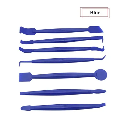 7pcs High Quality Car Tint Edge PVC Film Wrapping Tools Sticker Scraper Kit Auto Felt Squeegee Scraper Set Knife Decal Plastic