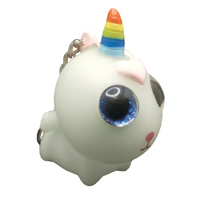 Wholesale Popular PVC Eye Popper Keychain Toy Glitter Eye Pop out Cartoon Animal Model for Kids