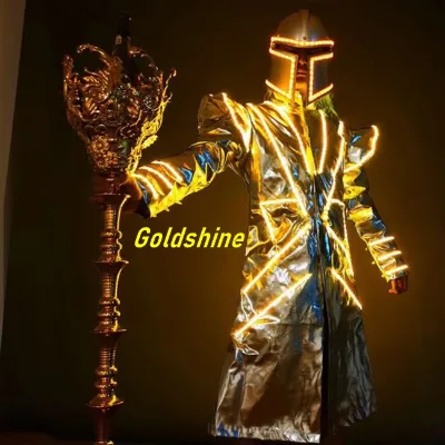 OEM LED Costume for Adults Robot Roman Soldier Dancer Clothing Cosplay Suit for Nightclub Party
