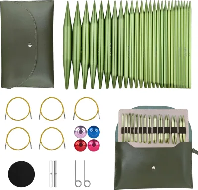 Circular Knitting Needles Sweater Weaving Tools Aluminium Interchangeable Crochet HookHand Sewing Set Yarn Knit Crochet