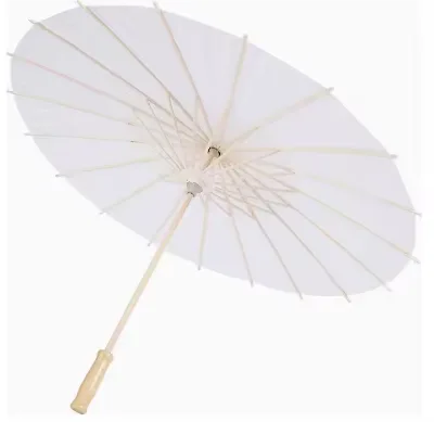New Design Hand-painted Umbrella Kindergarten Children Hand-draw White Paper Parasol Umbrella with Diy