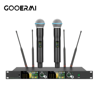 PL-32 Professional UHF Wireless Microphone System True Diversity 200 Channels Built in EQ Reverb Anti Feedback Church Stage DJ
