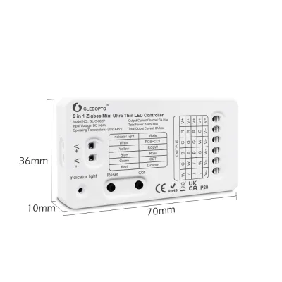 12-24v Smart Led Controller Rgb Rgbw Rgbcw Led Strip Light Wireless Remote Control Zigbee Led Controller