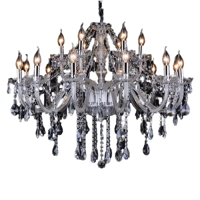 Crystal Chandelier European Style LED Candle Lamp Wedding Hotel Living Dining Interior Decoration Modern Crystal Chandelier