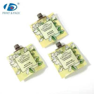 Custom Printing Personal Care Spout Pouch for Bath&Shower Gel Reusable Liquid Small Plastic Bags with Nozzle
