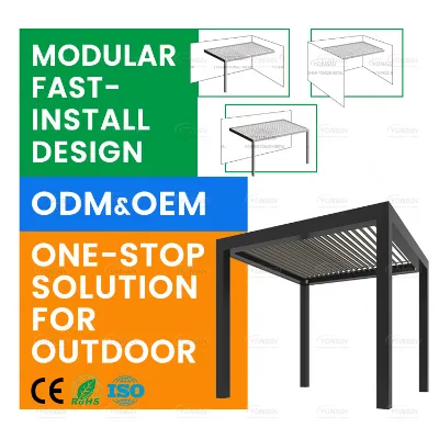 Backyard Garden Louvered Gazebo Sun Shade Shelter Patio Outdoor Modern Aluminum Frame Waterproof Corrosion-resistant Pergola
