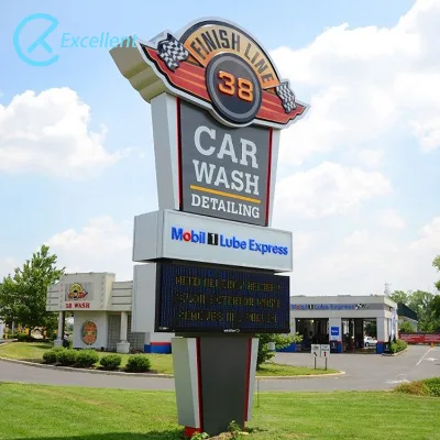 Custom Wayfinding Pylon Sign Free Standing Parking Directional Pylon Signage Pylon Signs Outdoor Metal Backlit Letter Sign Board