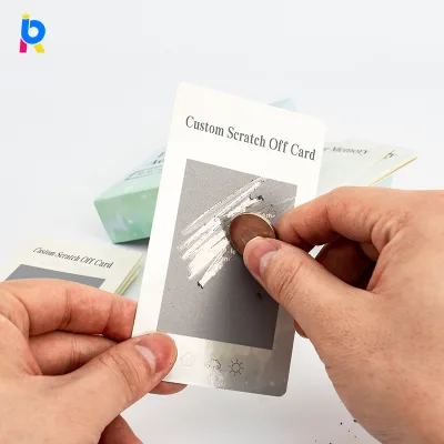 Custom Security Scratch Cards Serial Number Variable QR Code Lottery for Membership Loyalty Reward Program