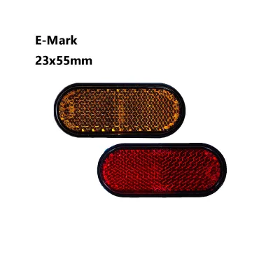 E-mark ISO6742 Oval Orange Lateraux Scooter Reflector