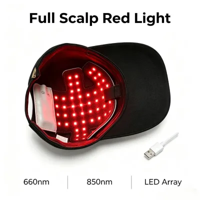 OEM ODM Hand Held ABS Near Infrared LED Red Light Therapy Cap Devices 650nm 850nm UK/EU/US Plug Targeted Head Use