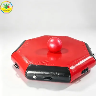Team Building Inflatable Octagon Platform, Fun Sports Ball Balance Game Cushion