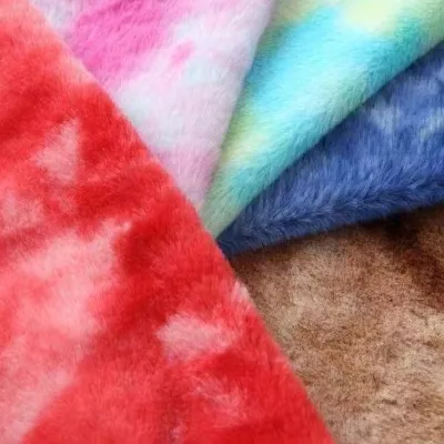 230g/m-2200g/m Faux Printed Rabbit Fur for Toys Blanket Home Textile Garments