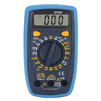 DT33D Industrial Use Digital Multimeter 2000V DCV 50Hz Square Wave Output Signal Blue Backlight Oscilloscope 1 Year Warranty
