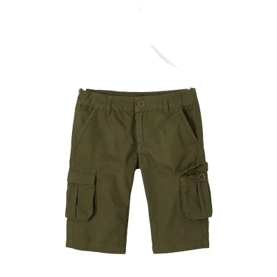 100% Organic Cotton Kids Cargo Shorts Eco Friendly Boys Shorts Sustainable Cargo-style Bermuda Shorts for Boys