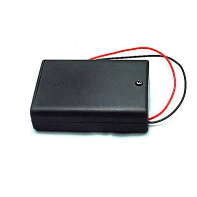 GT3-1835 Black 3 X AA 4.5V UM-3 Plastic Battery Holder Case Storage Box with ON/OFF Switch and Lead Wire for Home & Office