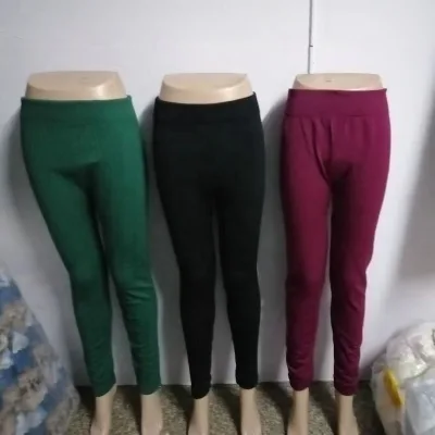 Women's MLRS036 Tummy Control Yoga Gym Pants Leggings Solid Colors Sweet Style Breathable Knitted Fabric Woven Logo at Waist