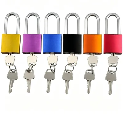 Universal Anti-Rust Shackle Triple-Coated Hardened Chrome Plated Steel Anodized Aluminum Durable Safety Lockout Padlock Key