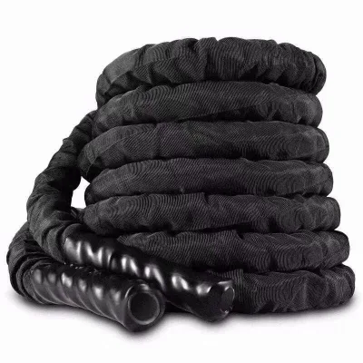 Customized Length Fitness Exercise Black 10-20kg Universal Nylon Power Training Battle Ropes Workouts