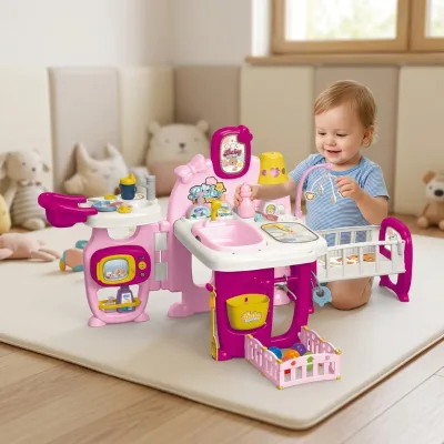 Simulation Care Experience Table with Sound and Light Immersive Scene Experience Cultivate Baby's Love and Hands-on Ability
