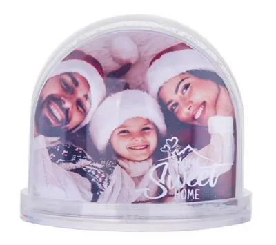 Glitter Snow Globe Photo Frame Liquid Floating Clear Plastic Acrylic Photo Frame Snow Globe Liquid Photo Frames