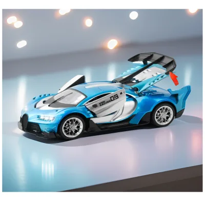 2024 NEW 1:16 BUGAT Remote Control Fast Speed Car with Lights,6 Channels RC Car 3 Doors Automatic Opening,Large Cheap Toy Car