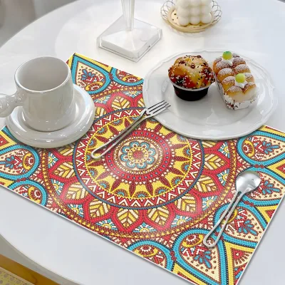 Mandala Pattern 5D DIY Craft Placemat Dinner Plate