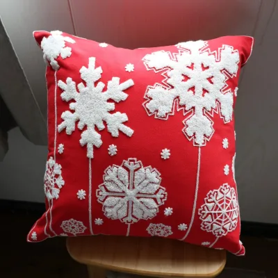 American Three-dimensional Embroidery Ins Style Christmas Pillow case Professional Standard Pillow case