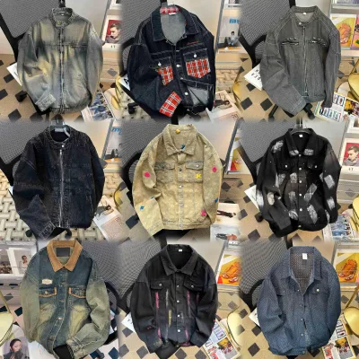 High Street Fashion Ladies' High-end Denim Jacket, Long Casual Button Style, Suitable for Autumn Wearing