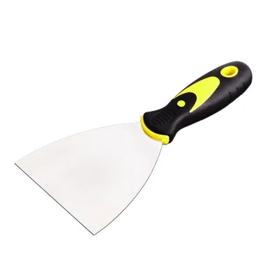 Double Color Plastic Handle Thickened Stainless Steel Putty Knife 1-6 Inch Mud Shovel Cleaning Blade DIY & Industrial Grade