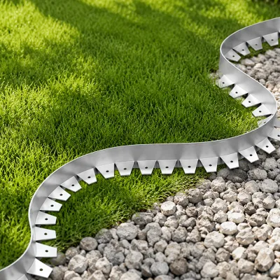 TAURUS Heavy Duty 304 Stainless Steel Garden Edge Border Flexible Metal Landscape Grass Stone Isolation Belt Direct Factory