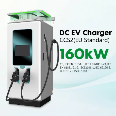 160kW Outdoor DC EV Charger CCS2 IP54 Waterproof Floor Charging Pile 15 Inch HMI OCPP1.6J 4G WiFi LAN Ready