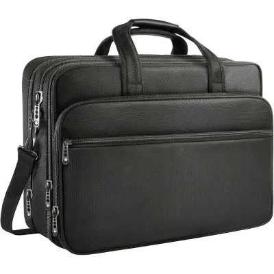 Factory Hot Sale Luxury Polyester Briefcase Bag Water Resistant Business Briefcases Poly Briefcases for Men