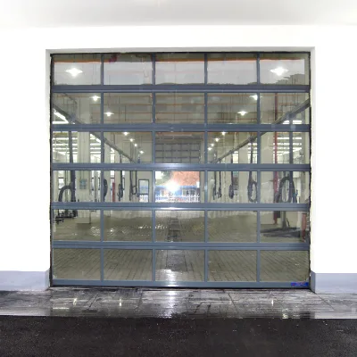 Modern Transparent Sectional Doors for 4S Automobile Stores & Shopping Malls Windproof & Finished Surface