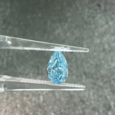 Factory Wholesale Fancy Blue Pear Cut Lab Grown Diamond HPHT CVD Loose Colored Lab Diamond Bulk Supply