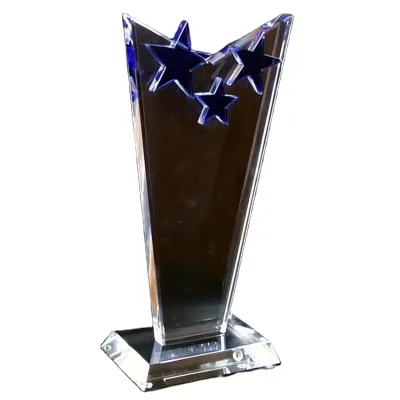 Honor of Crystal Hot Selling Customized Tennis Ball Exercise Transparent Crystal Awards Trophy