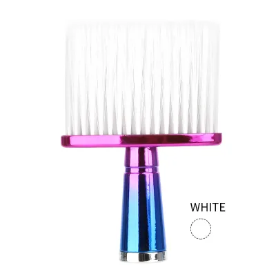 Professional Salon Stylist Face Brush Electroplated Gold Handle Colorful Beard Mustache Combs Hair Cleaning Brush Barbers